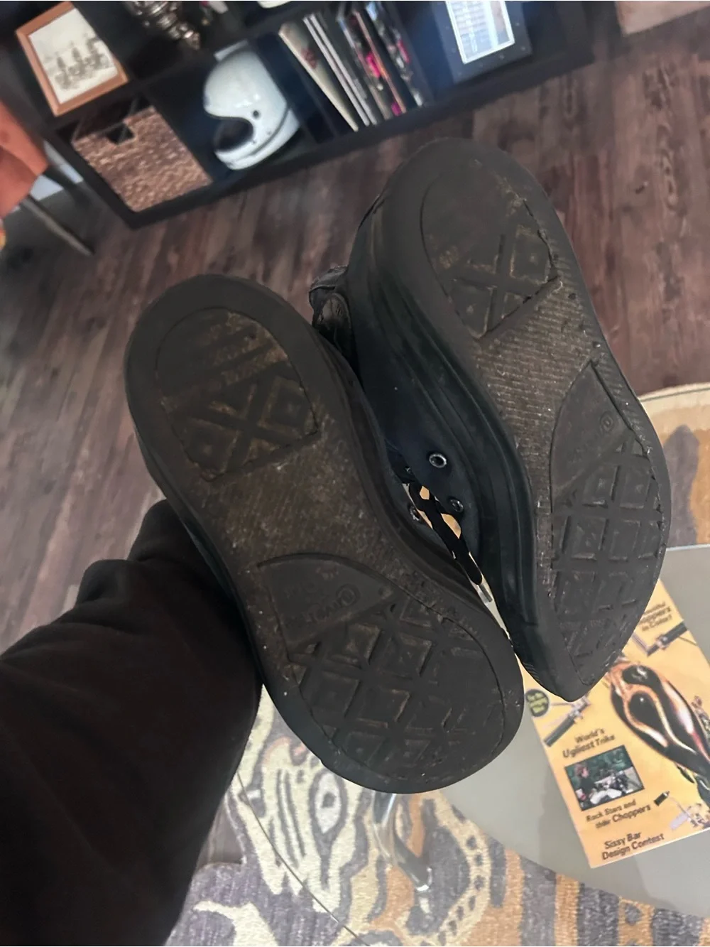 Men’s Black Canvas High-Top Sneakers